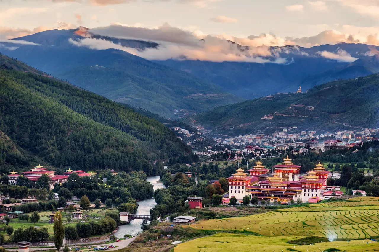 Thimphu Valley in Bhutan