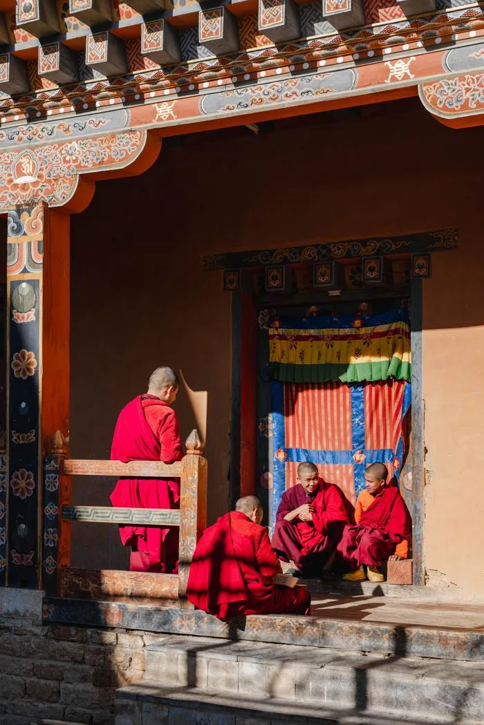 People gathered together in Bhutan