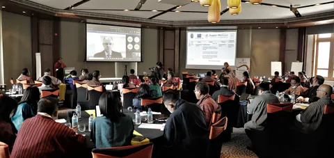 Workshop participants in collaborative discussion